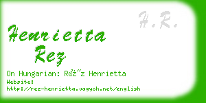henrietta rez business card